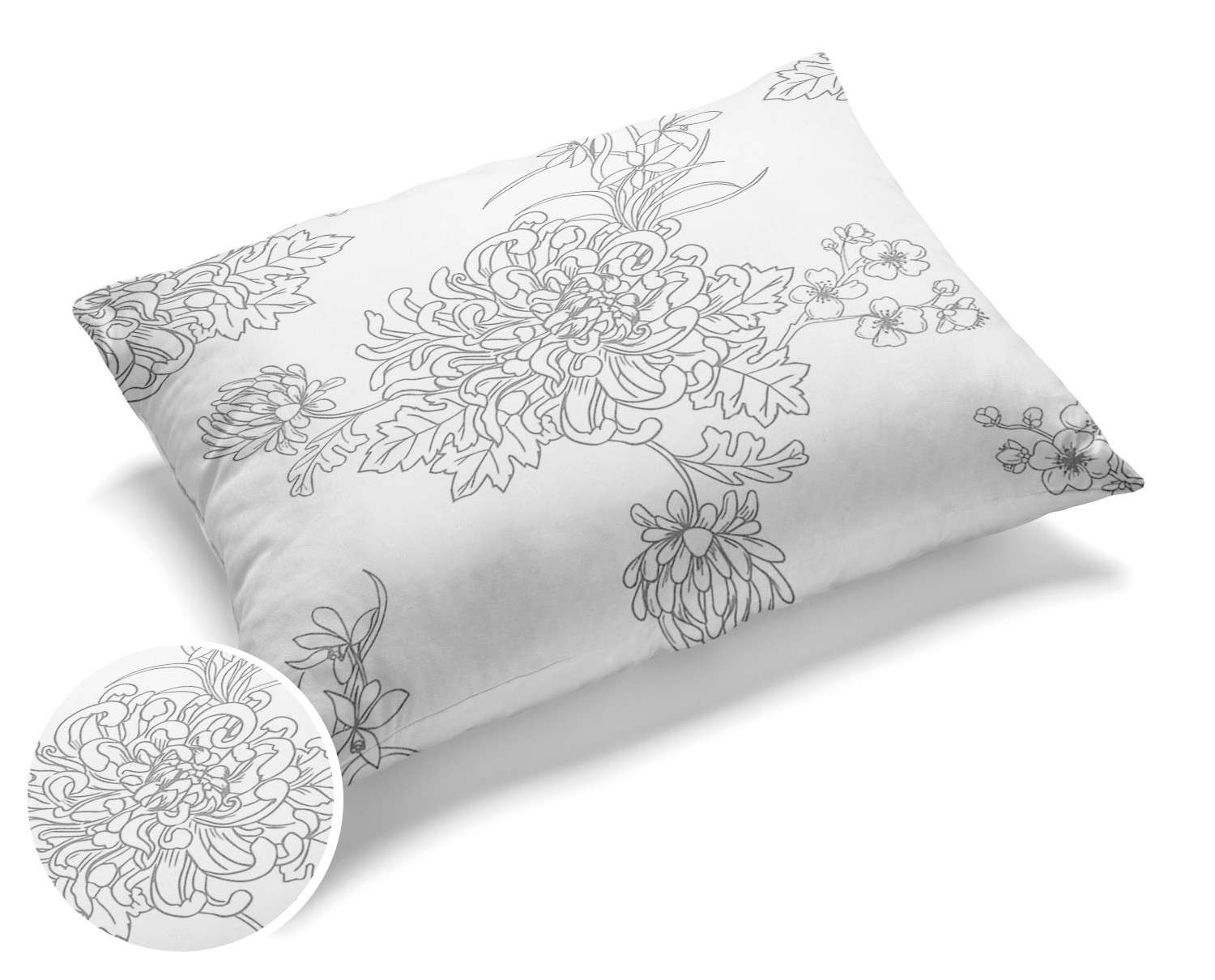 d9a47555f7382e608f116b3a2fda41cf-1.jpg Poszewka na poduszkę 70x80cm Hotelowa - FIORI 100% MIKROFIBRA wytrzymała - obrazek 1